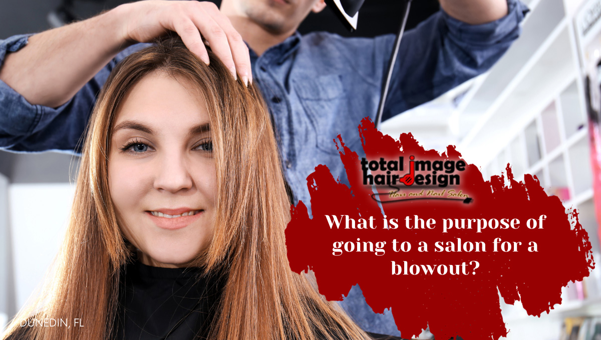 What is the purpose of going to a salon for a blowout?